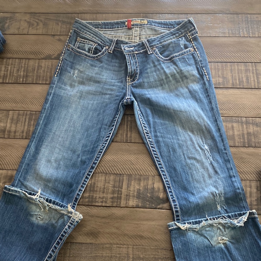 Women’s bke sabrina bootcut jeans some wear on the bottoms